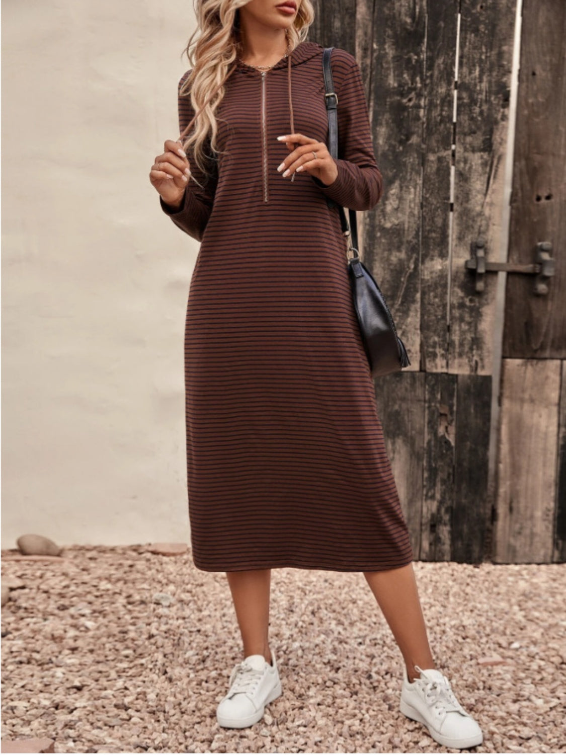 All The Time Striped Midi Dress