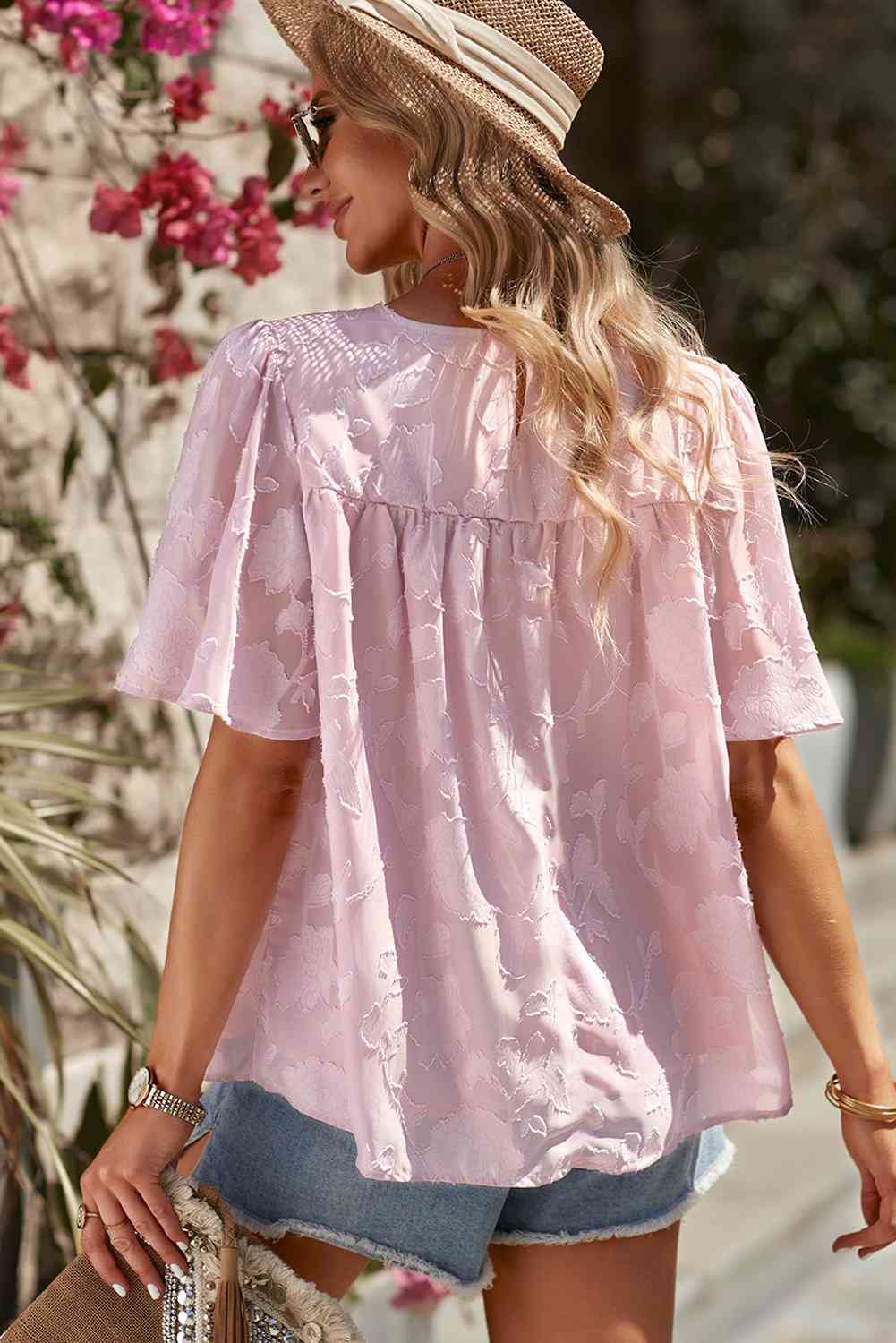 Vanessa Round Neck Puff Sleeve Blouse