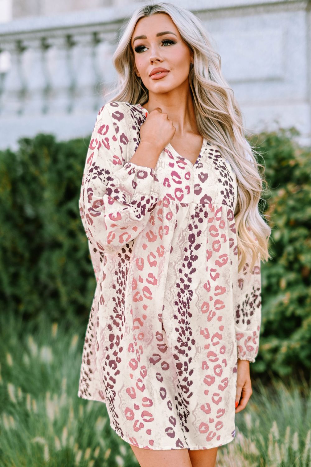 Wild Side Leopard Mini Babydoll Dress