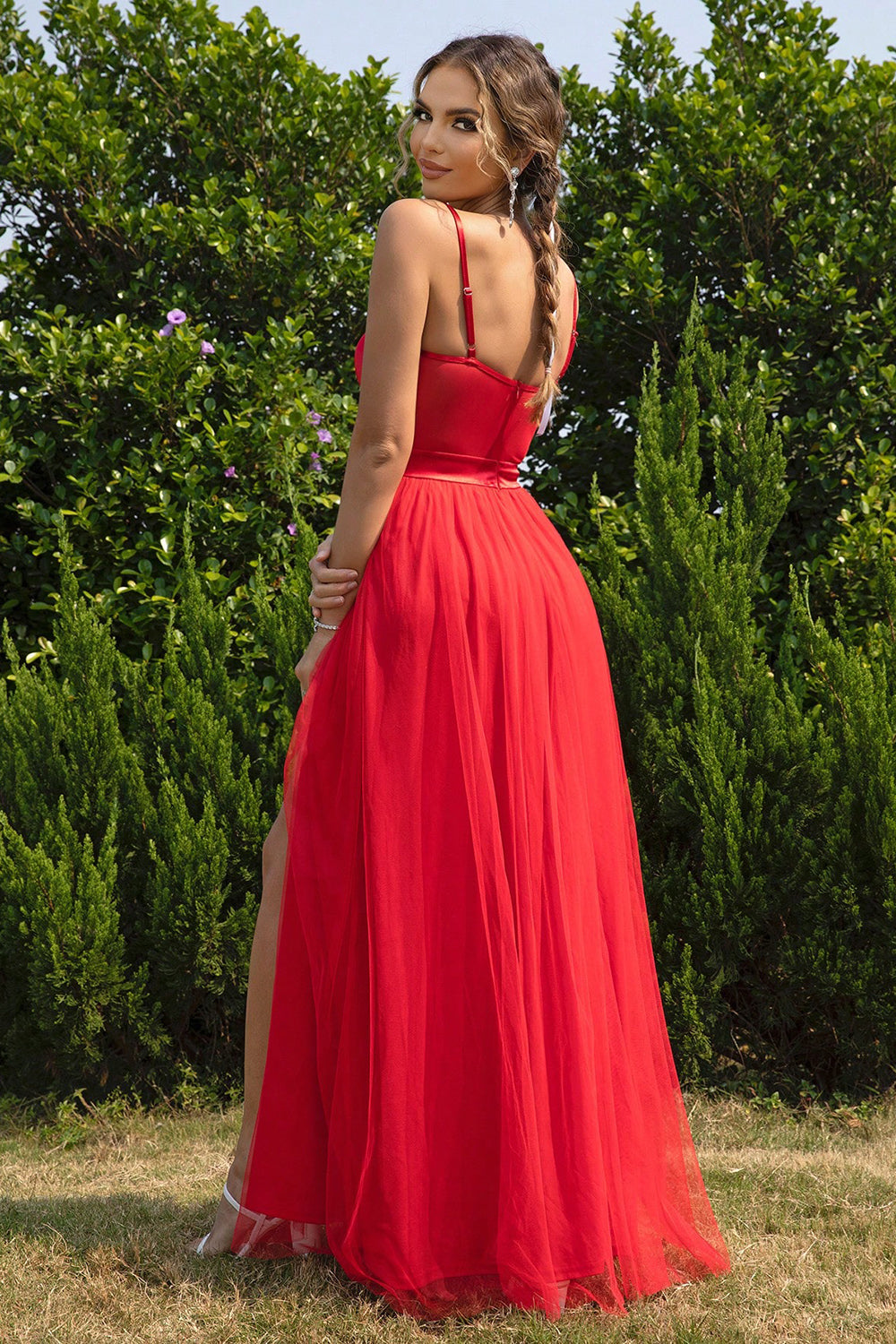 Ruby Sweetheart Maxi Split Dress