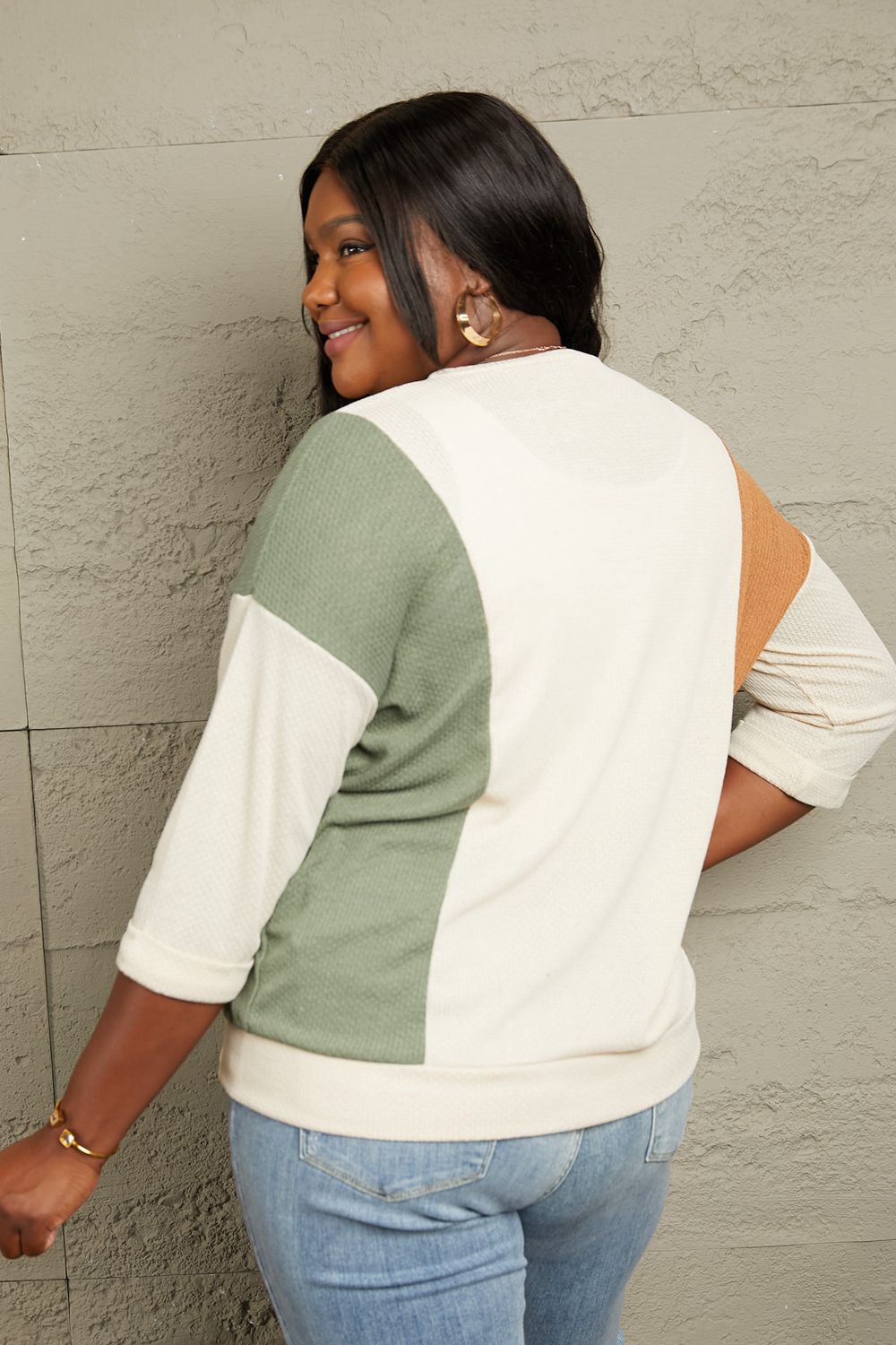 Flaunt It Tri-Color Blouse