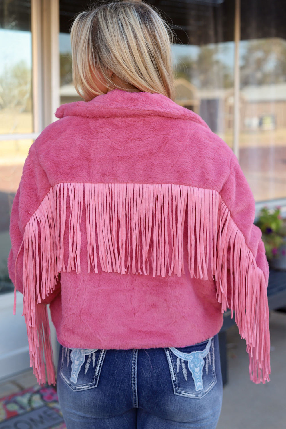 Casual Rodeo Fringe Teddy Jacket