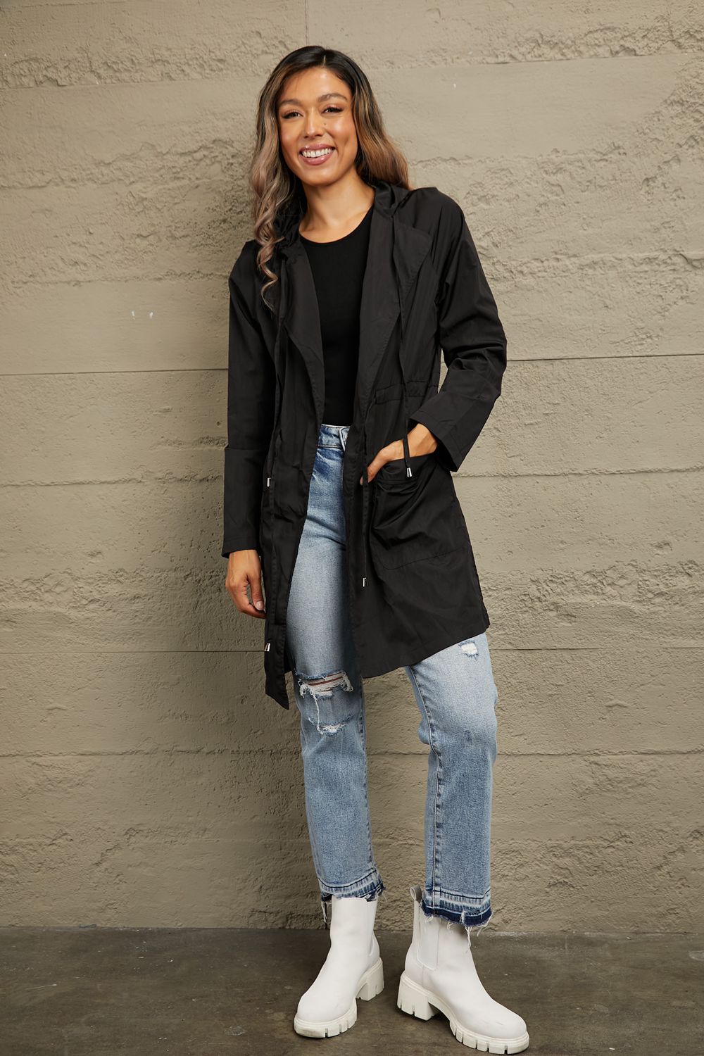 Uptown Hooded Longline Jacket