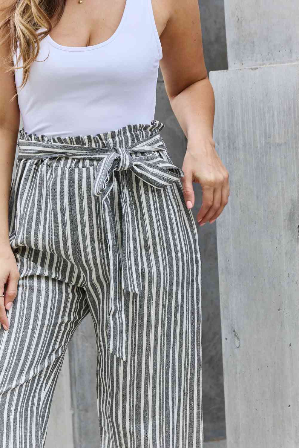 Follow Your Path Striped Culotte Pants