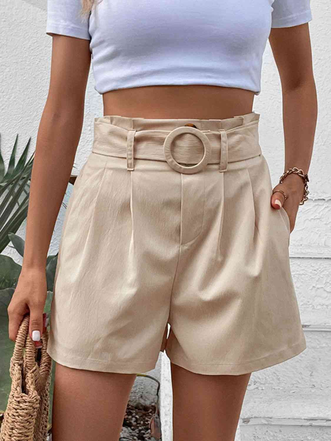 Vacation Time Belted Shorts