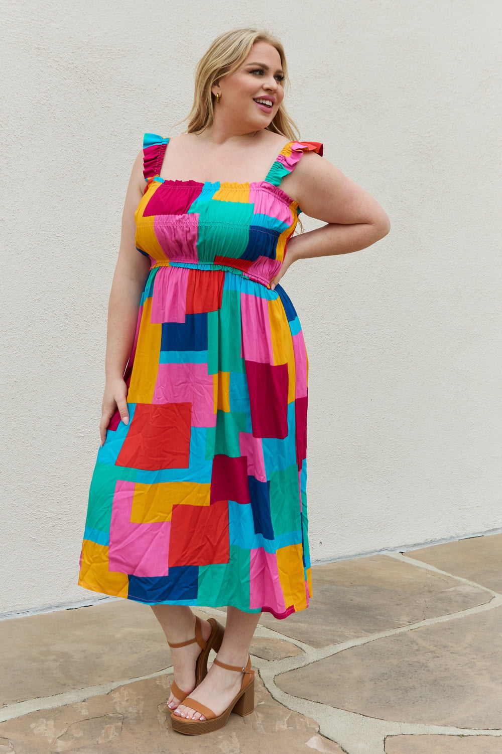 All You Need Is Color Midi Dress