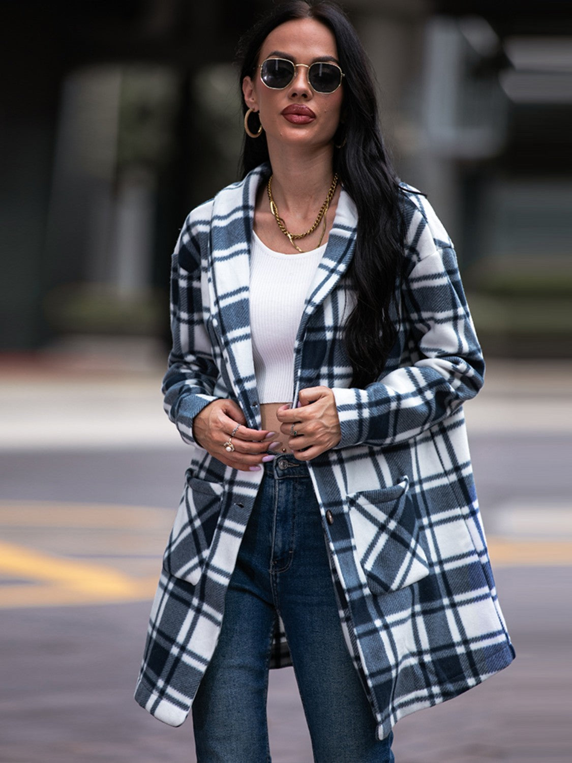 Good Evening Plaid Coat