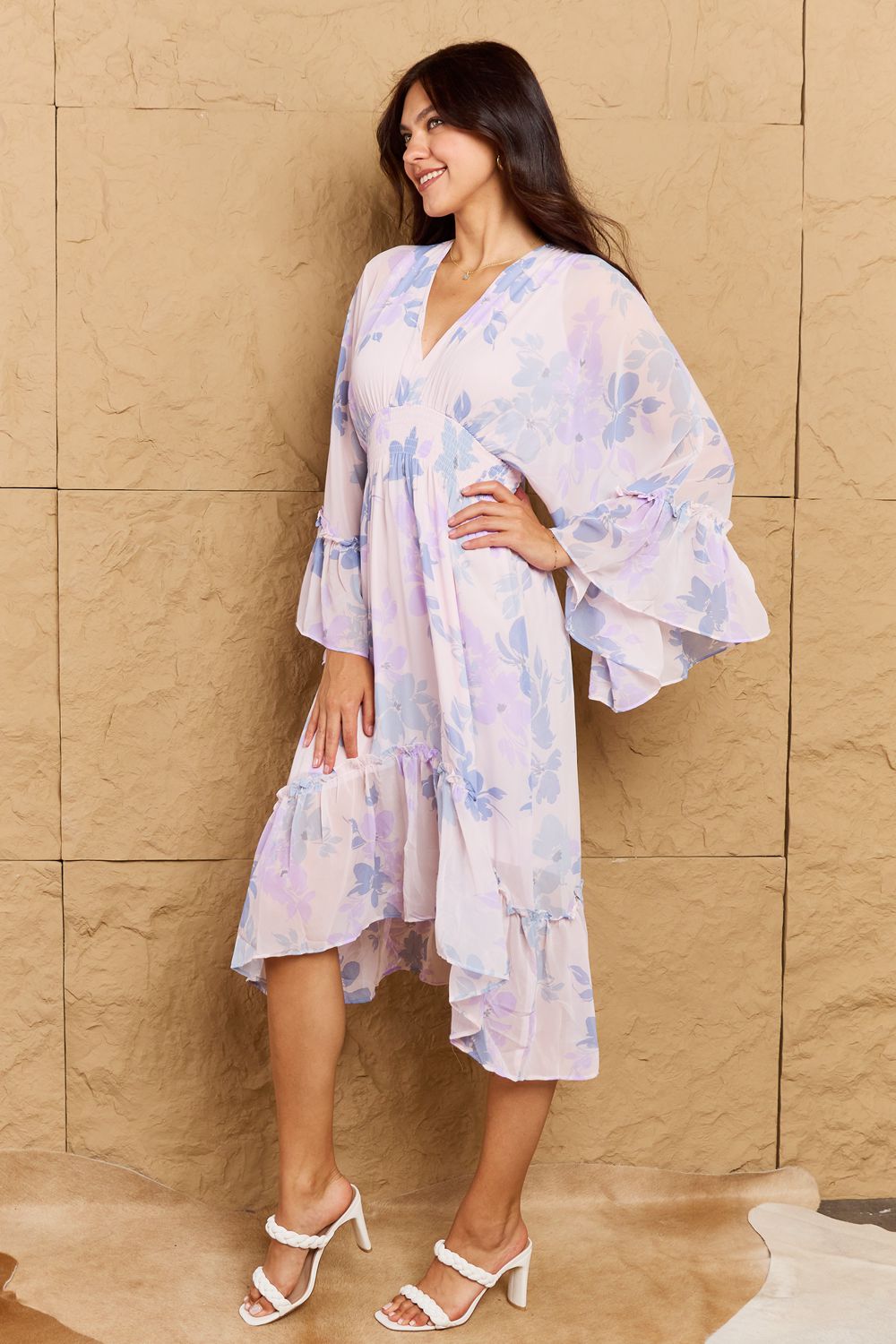 Take Me With You Floral Midi Dress