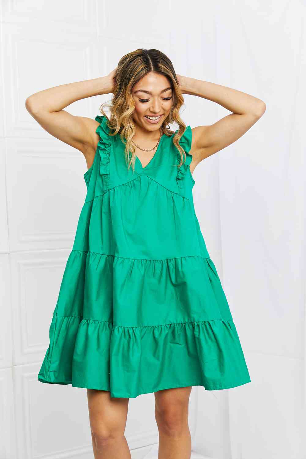 Emerald City Mini Ruffle Dress