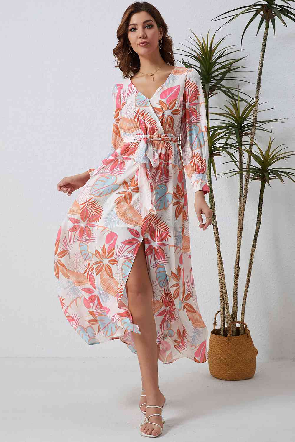 Aviana Tie Waist Maxi Dress
