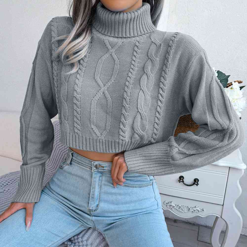 Eve Turtleneck Cropped Sweater