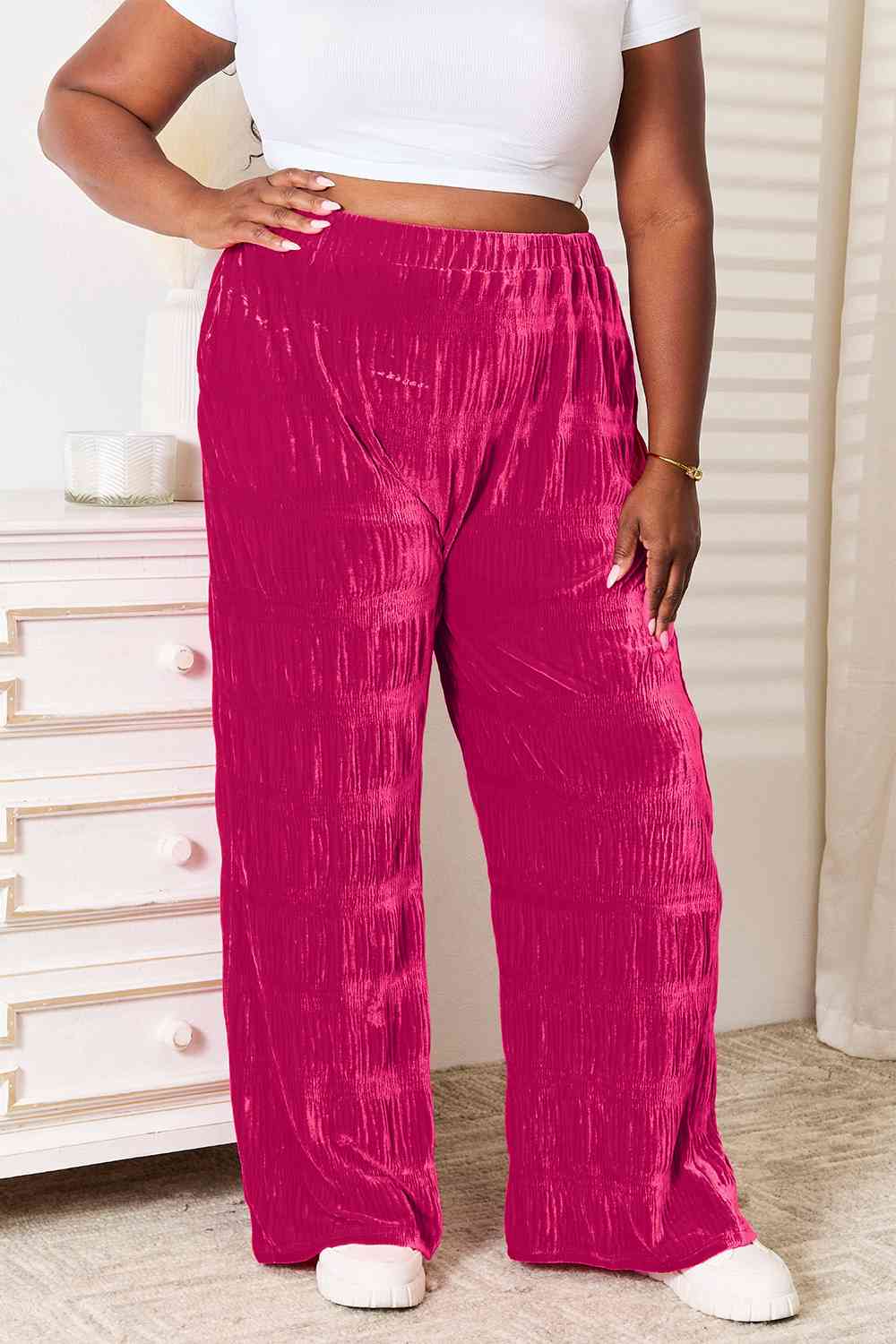 Presley High Waist Velvet Pants