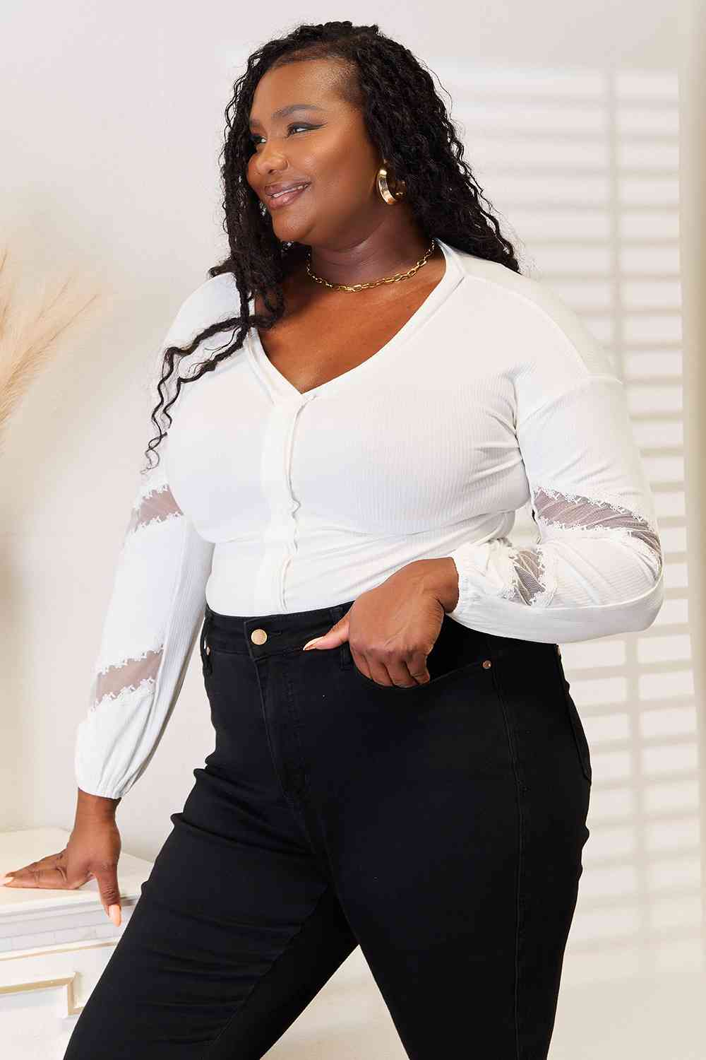 Touch Of Class V-Neck Blouse