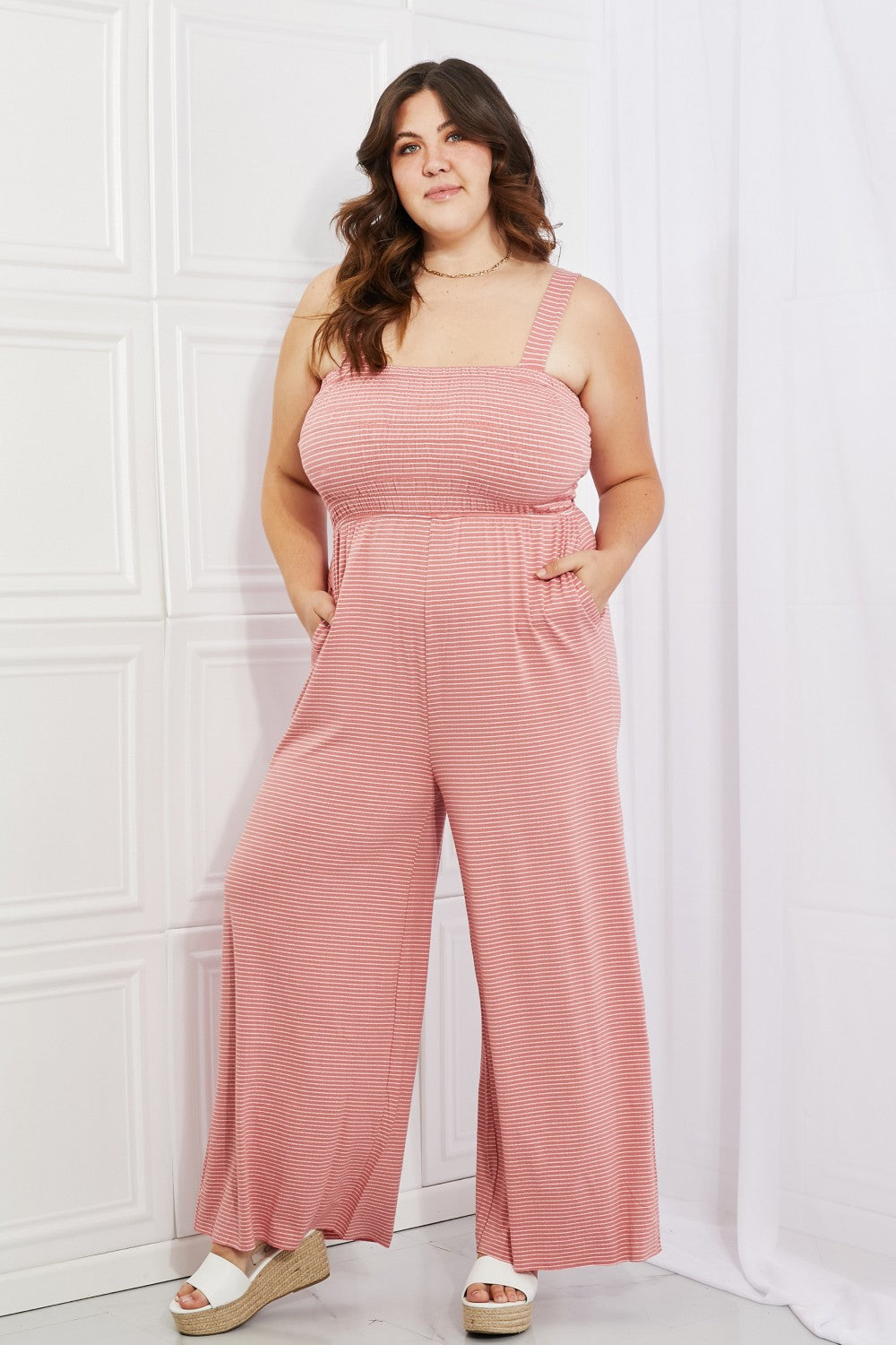 I'm The Only Exception Striped Jumpsuit