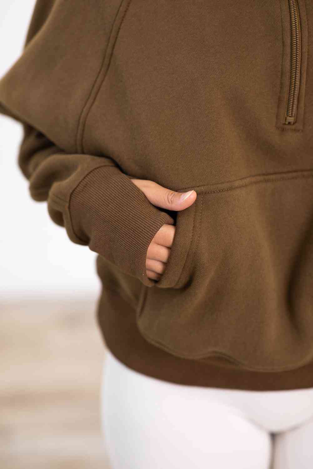 Keeping Cozy Half-Zip Hoodie