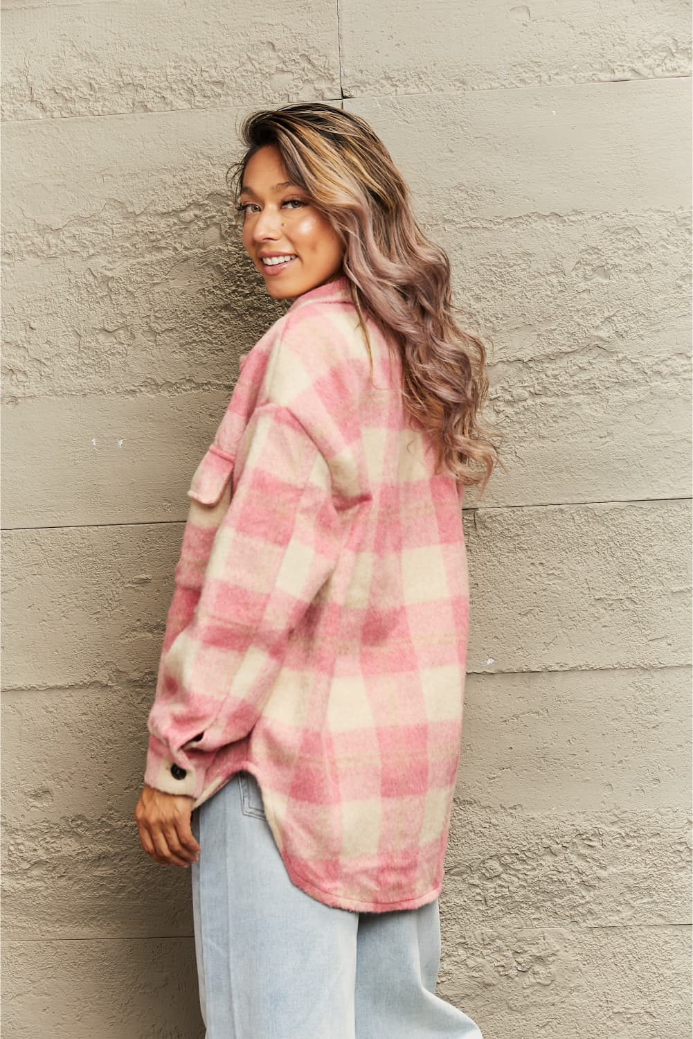 Rebecca Plaid Button Down Jacket