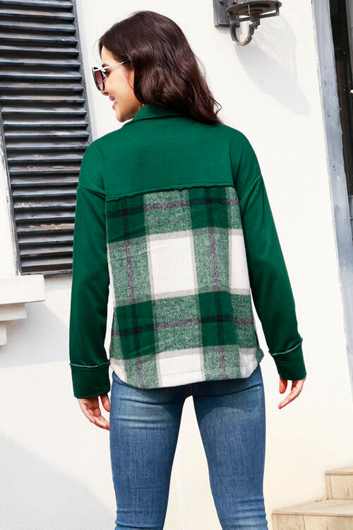 Forest Love Snap Down Plaid Shacket