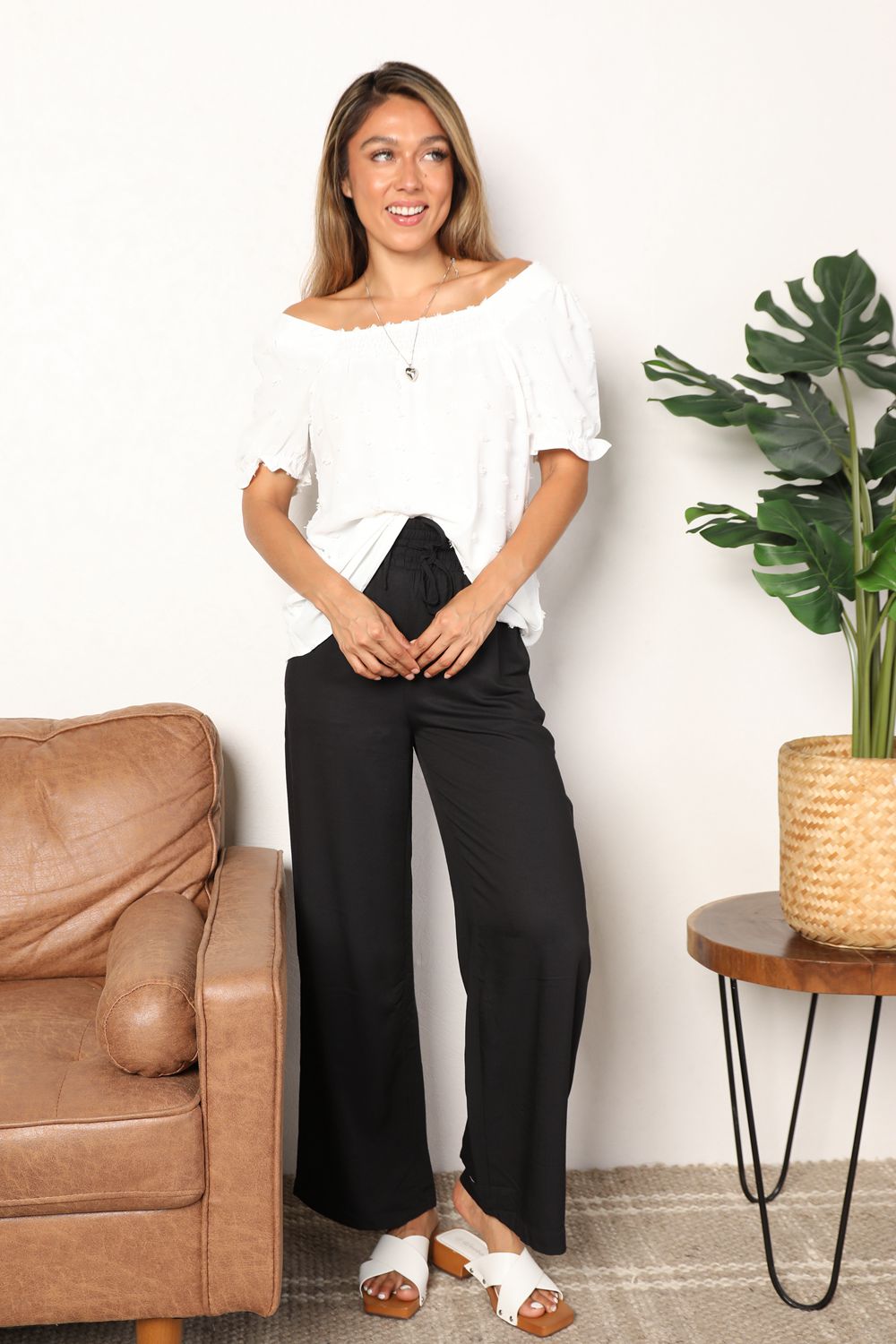 Marceline Swiss Dot Puff Sleeve Blouse