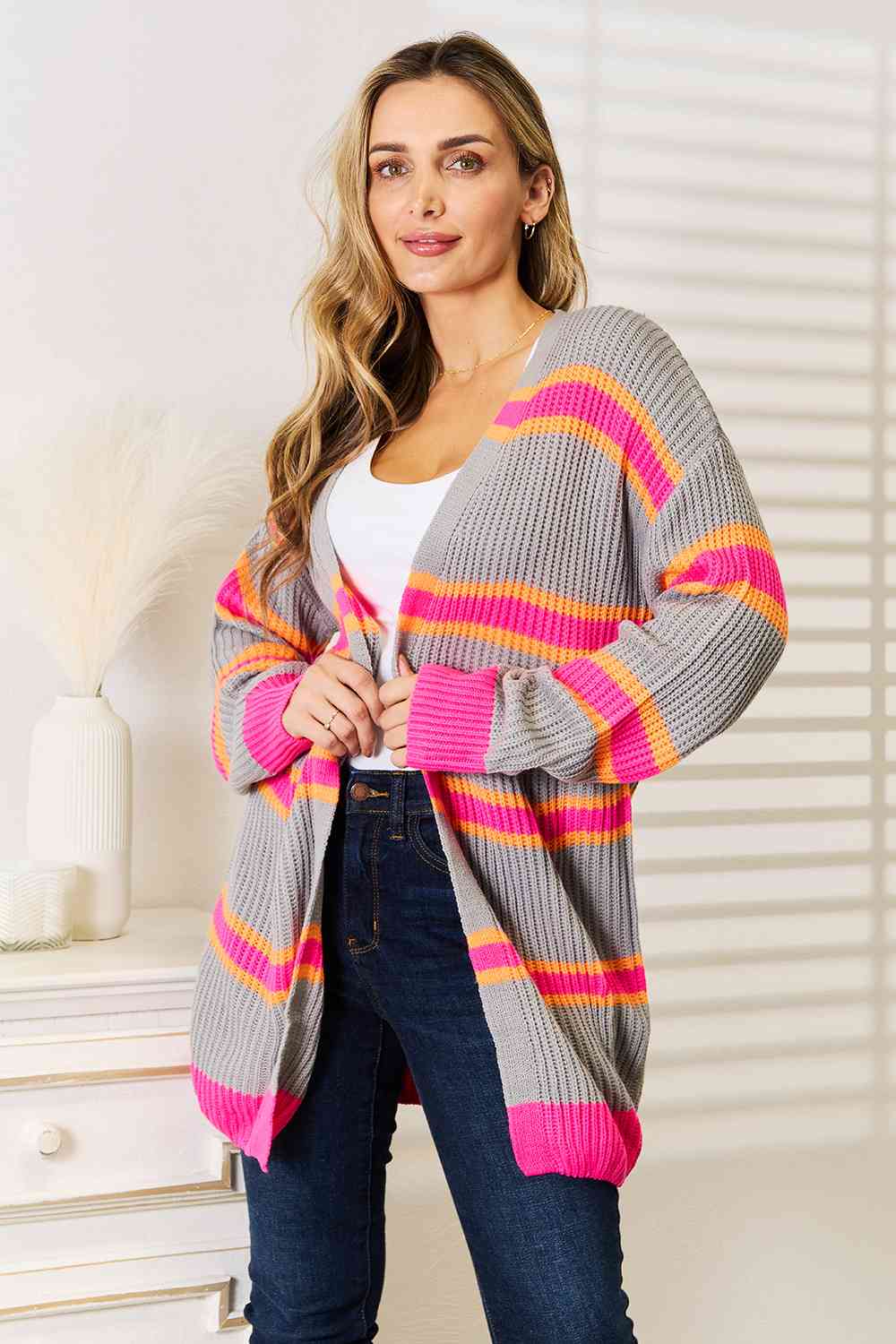 Charming Ribbed Cardigan