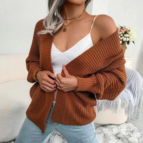 Marlowe Open Front Lantern Sleeve Cardigan