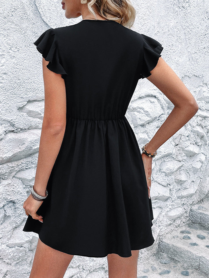 Cora Flutter Sleeve Mini Dress