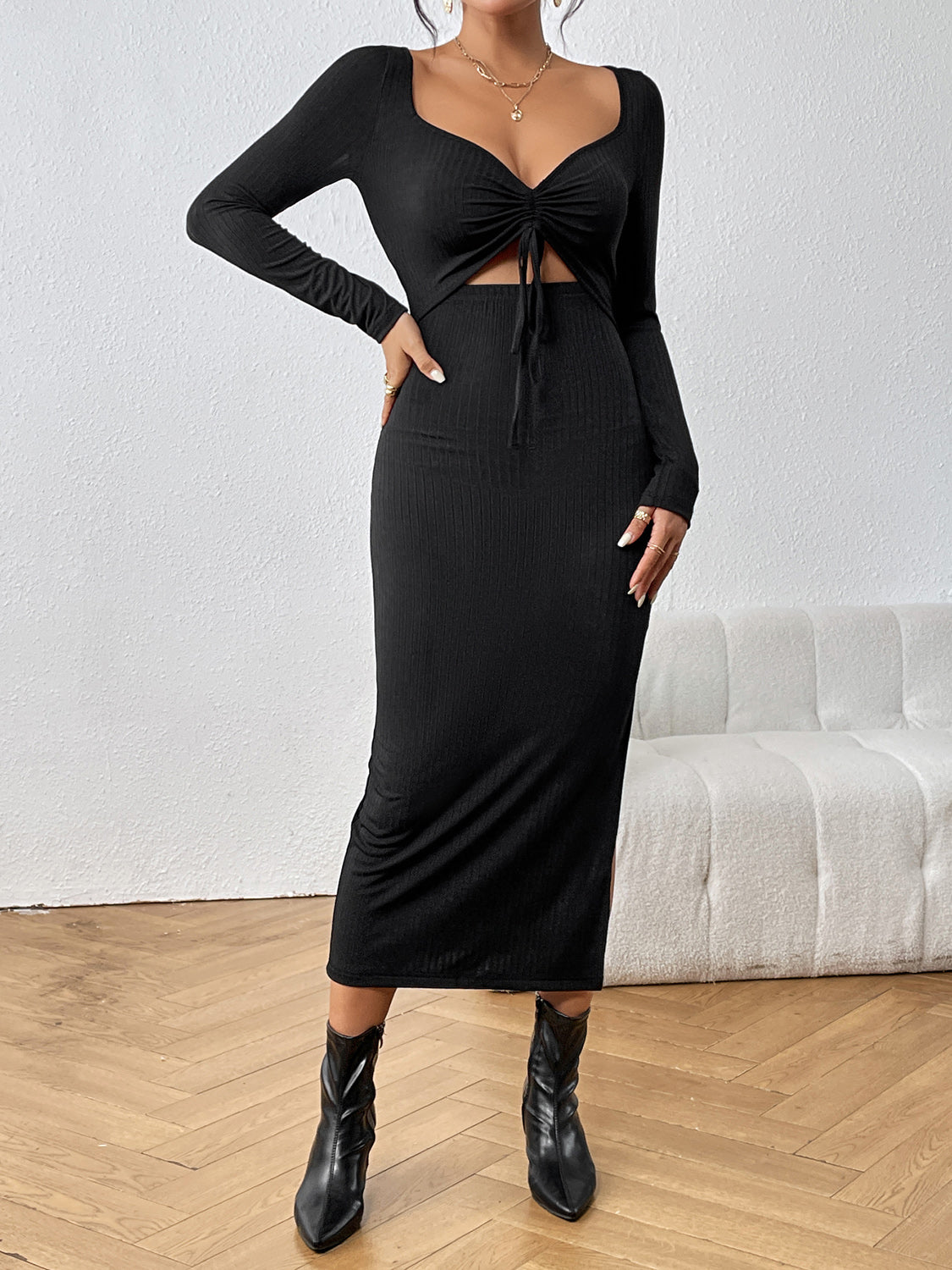 Calling For You Cutout Midi Dress