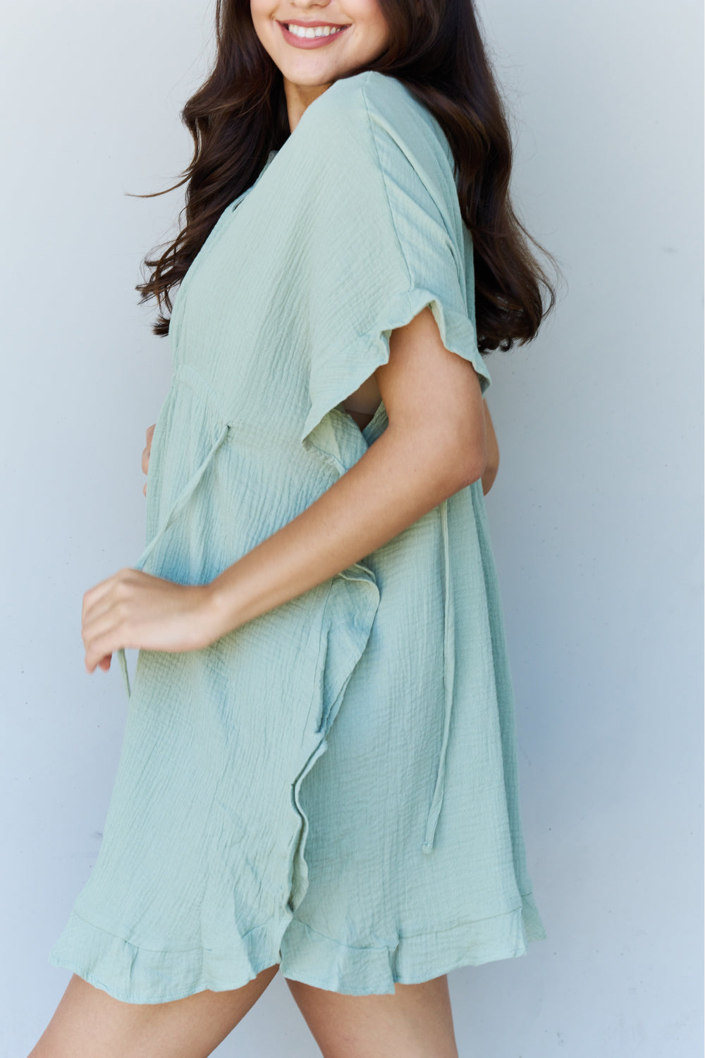 Out Of Time Ruffle Mini Dress