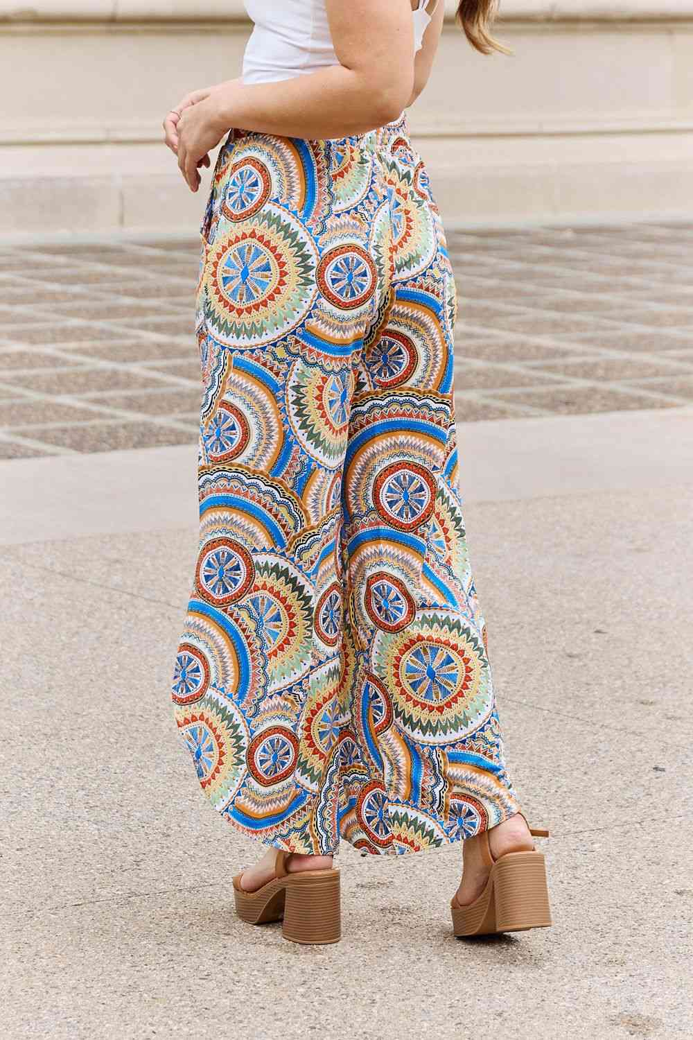 Tropical Vibe Side Slit Pants