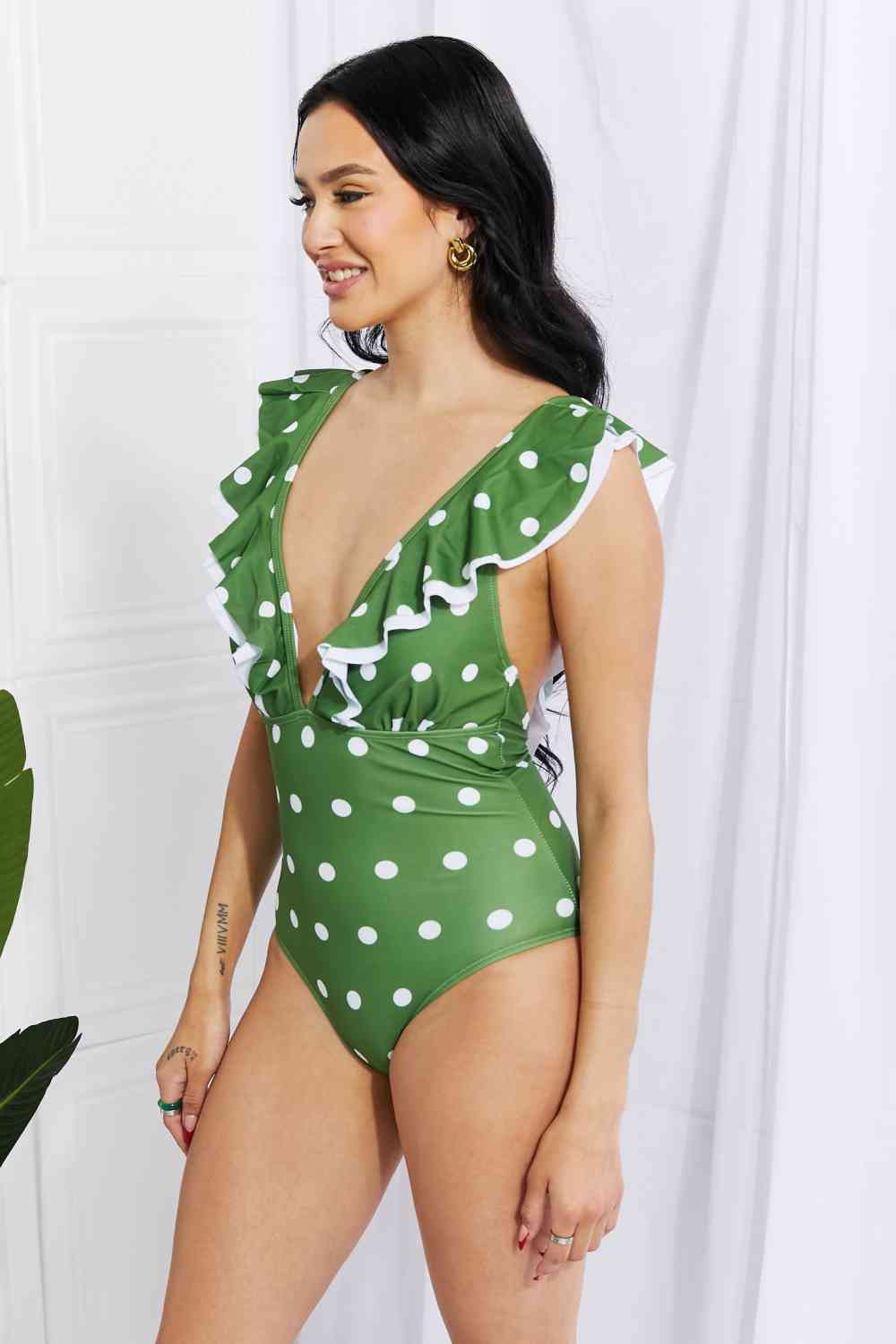 Moonlit Dip Polka Dot One Piece