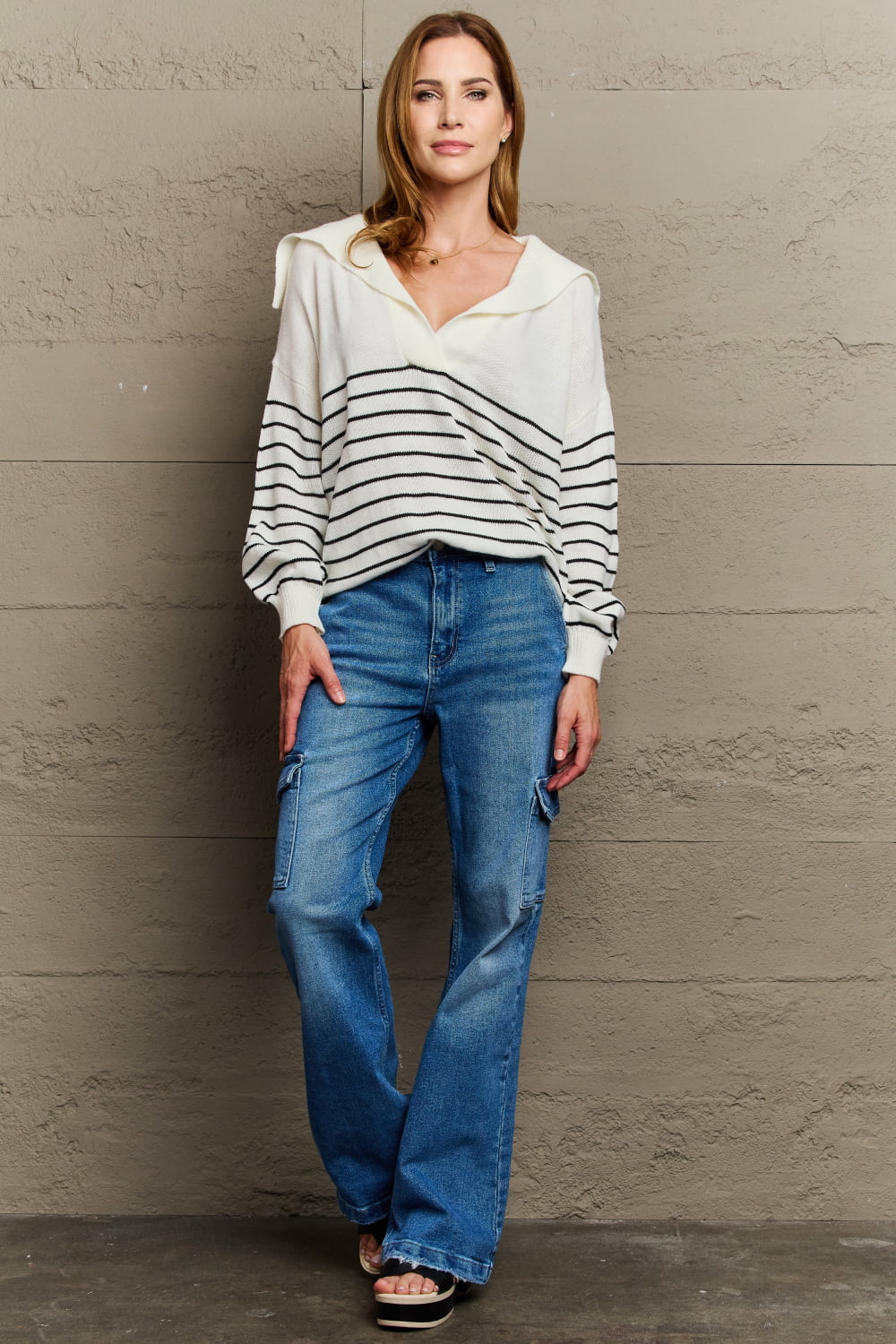 Make Me Smile Striped Knit Top