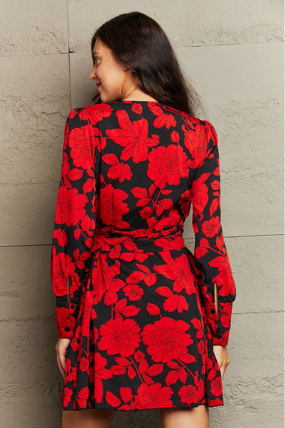 Bellerose Floral Tie Waist Mini Dress