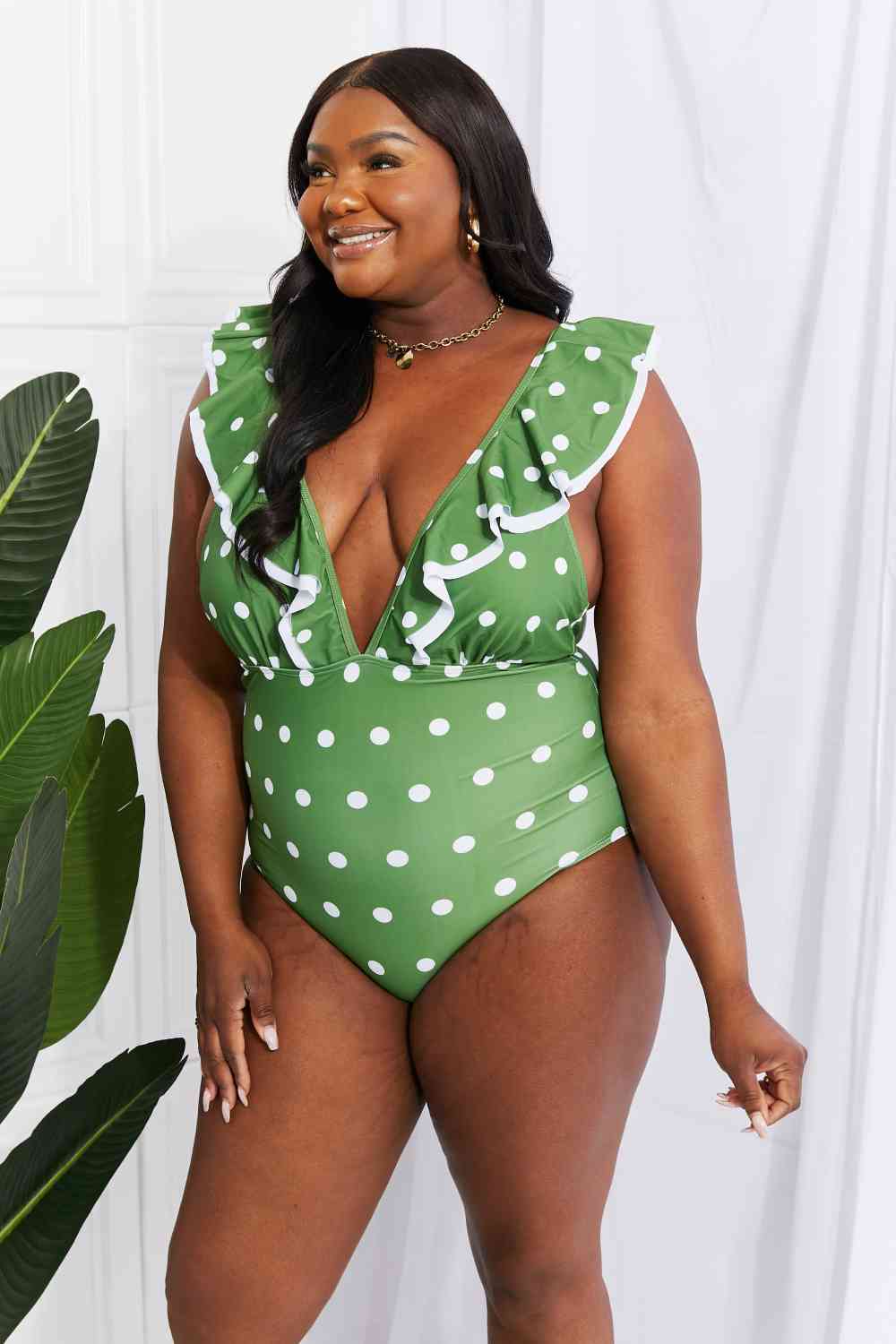 Moonlit Dip Polka Dot One Piece