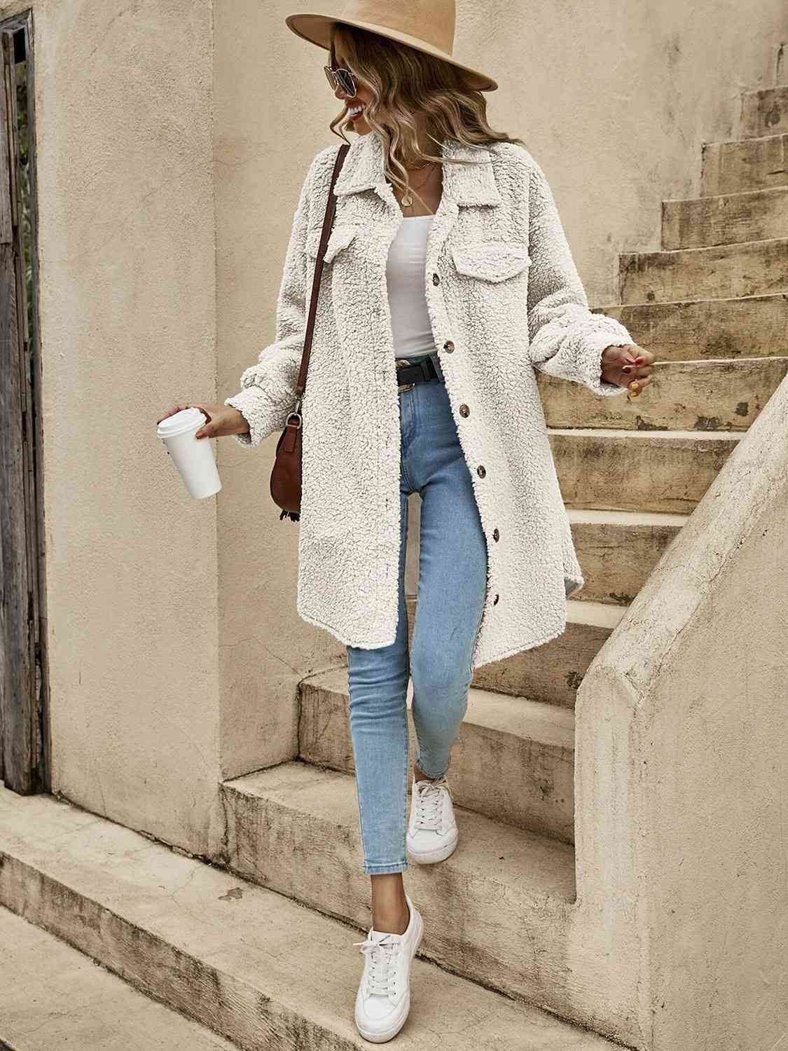 Josie Button Down Teddy Coat