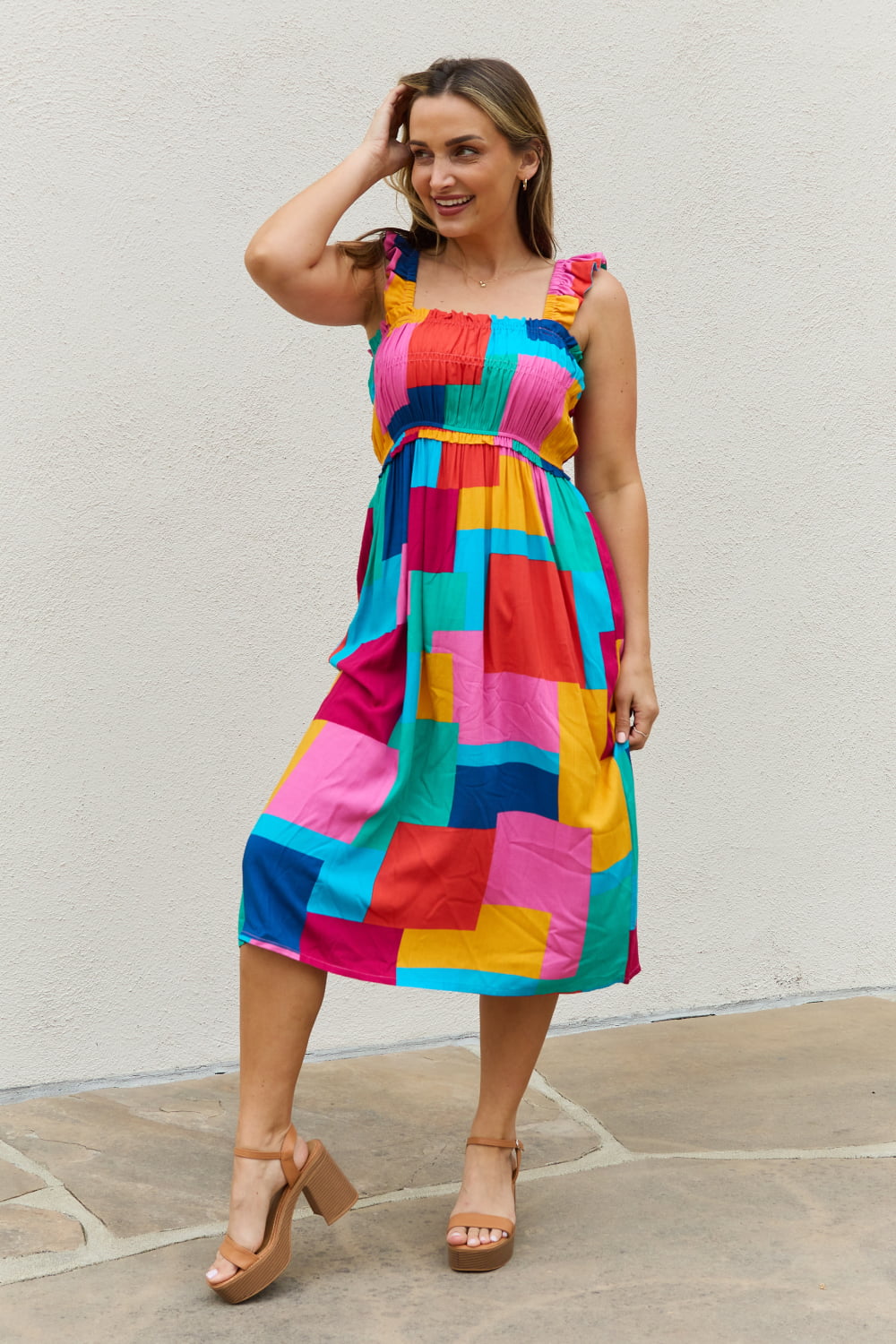 All You Need Is Color Midi Dress