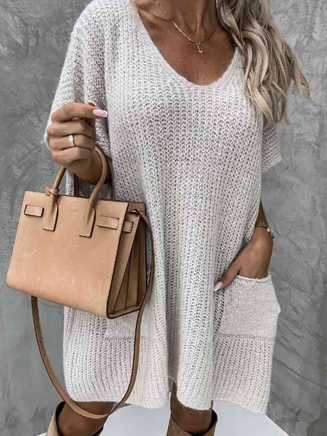 Mia Short Sleeve Sweater Dress
