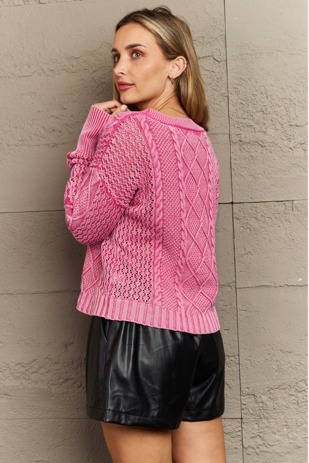Focus On Me Cable Knit Cardigan