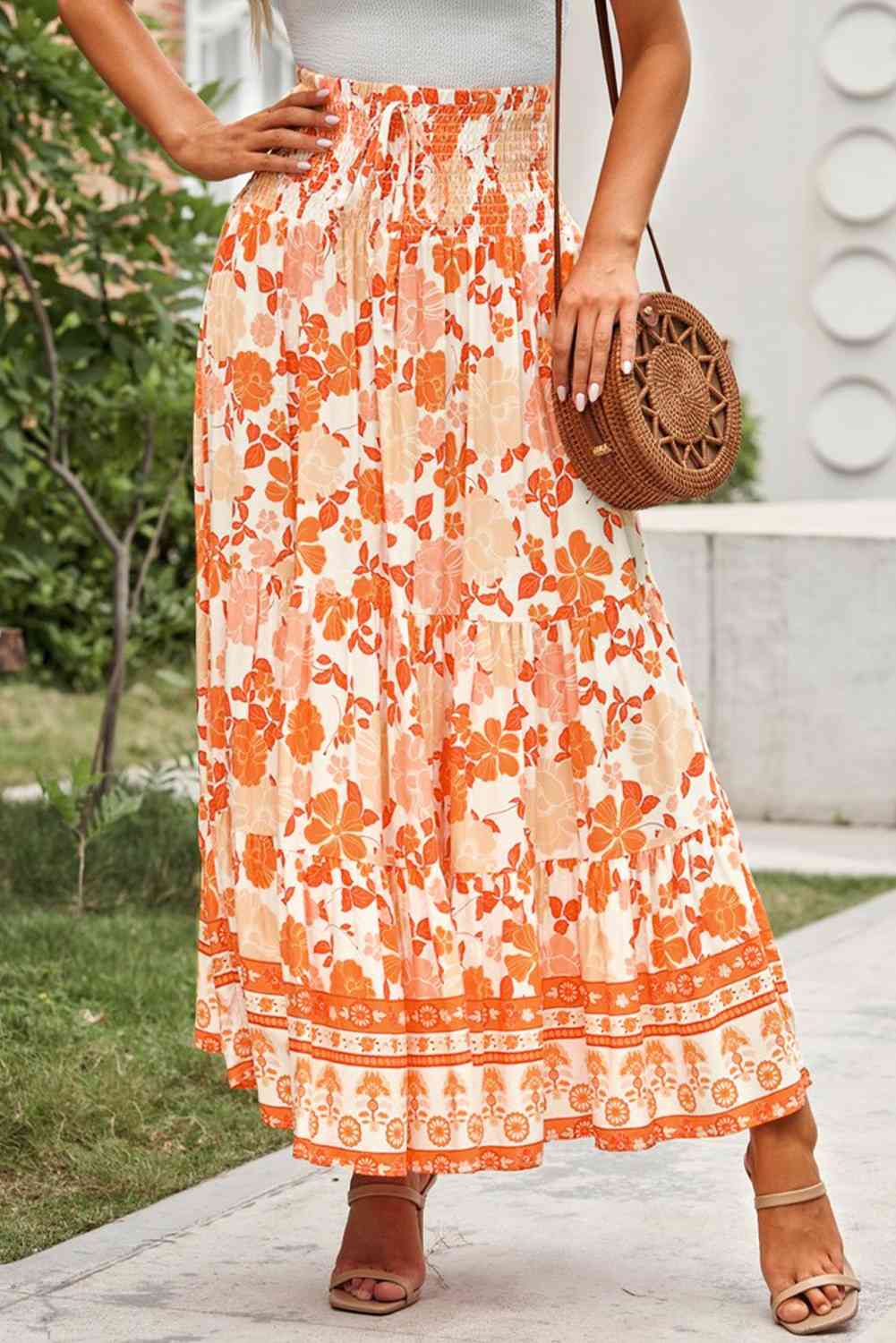 Melody Floral Smocked Maxi Skirt