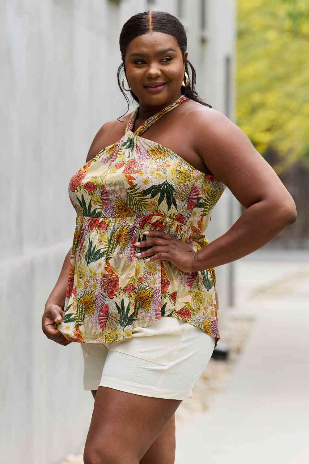 Bloom With Me Floral Halter Top