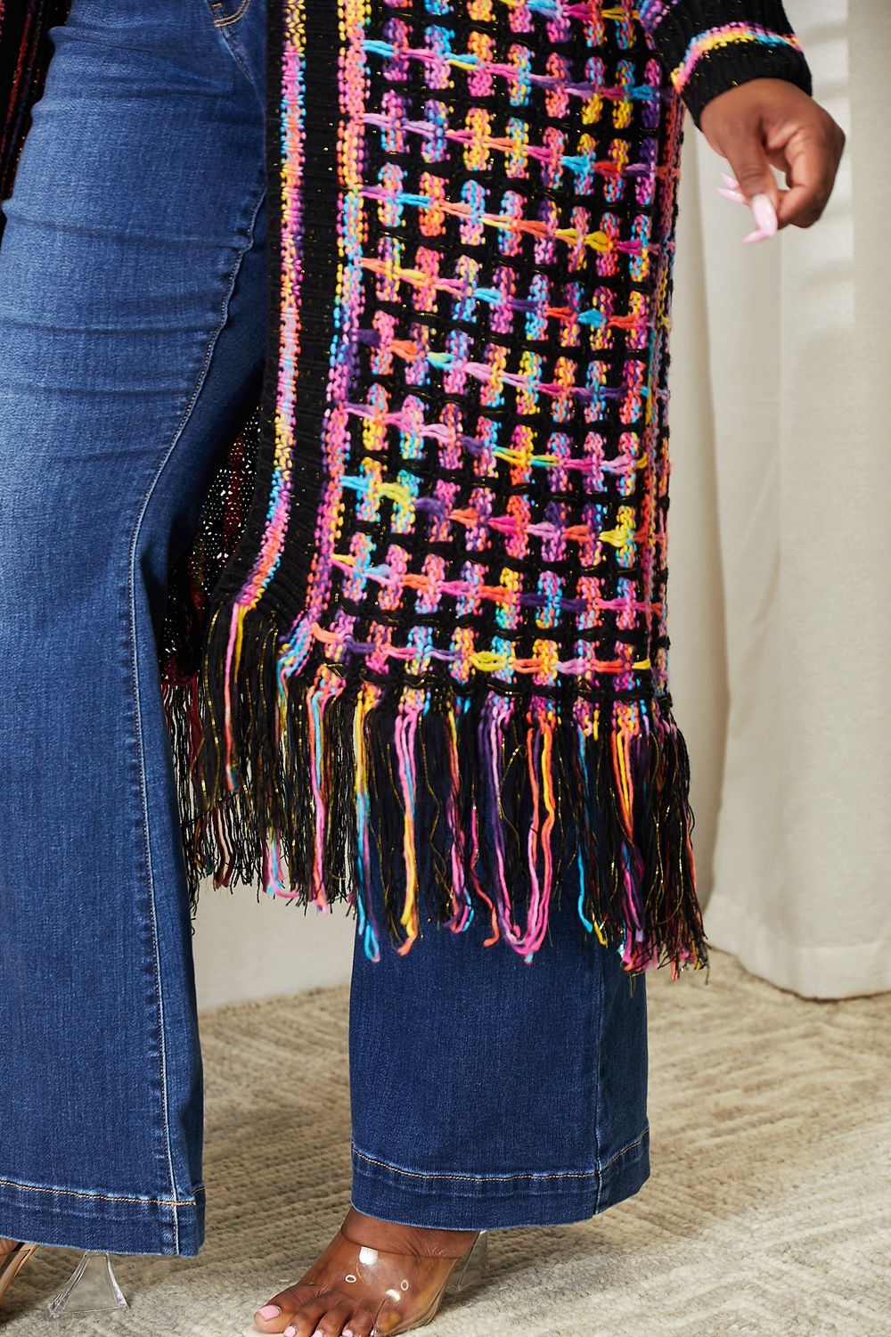 Stay Cozy Open Front Fringe Hem Cardigan