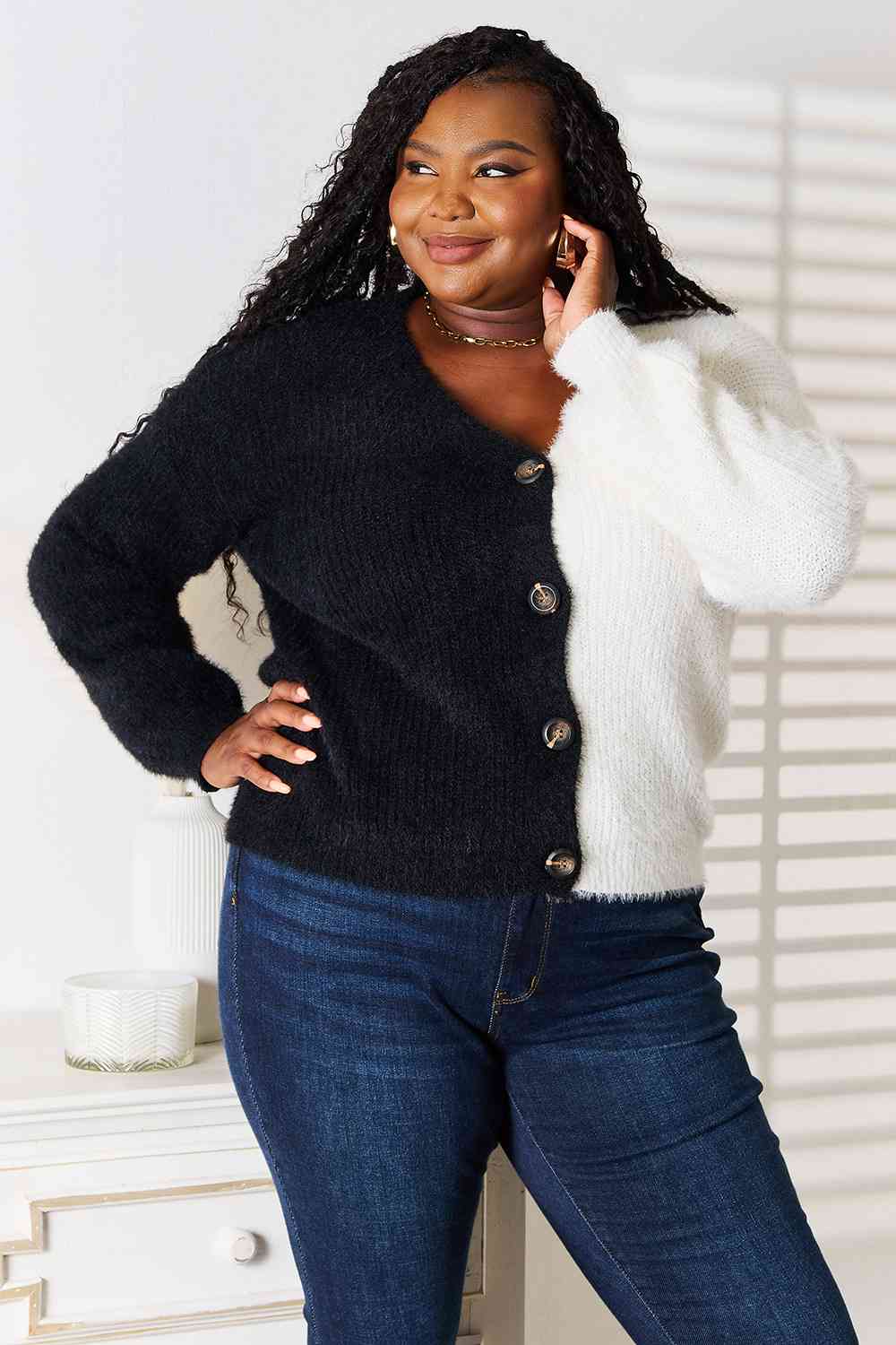 This Or That V-Neck Cardigan