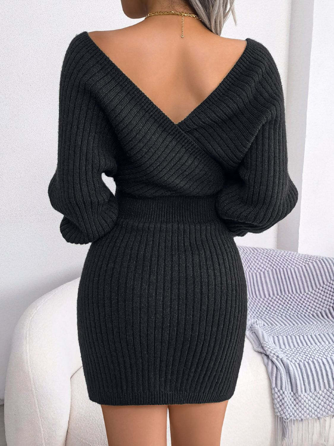 Elegant Mini Sweater Dress