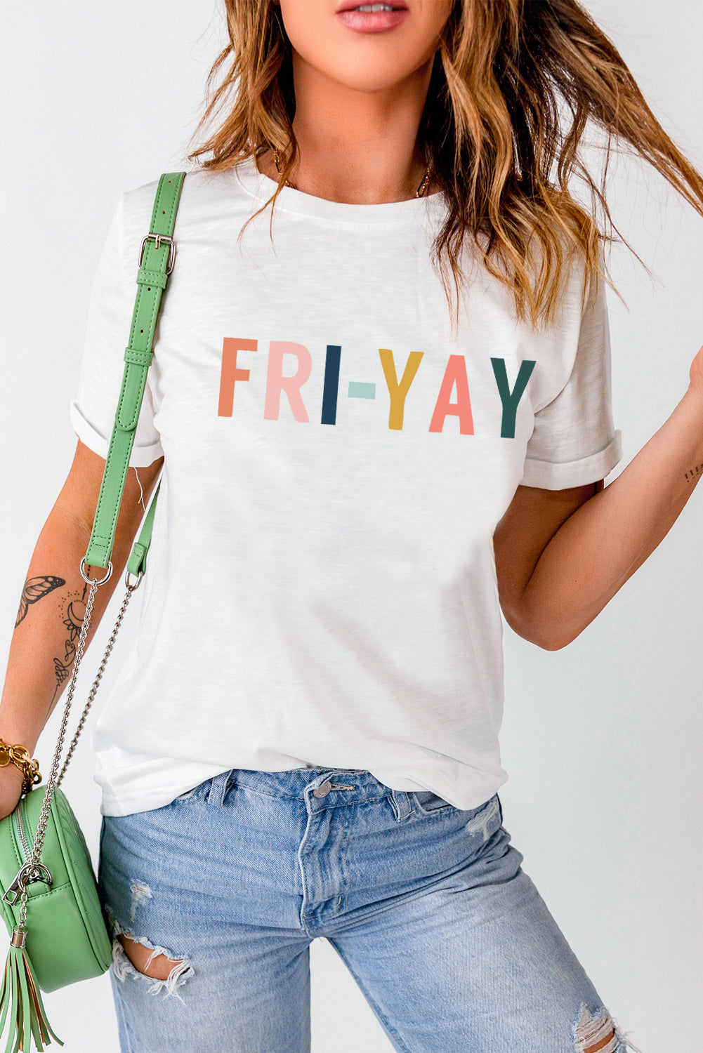 FRI-YAY Graphic Cuffed Tee