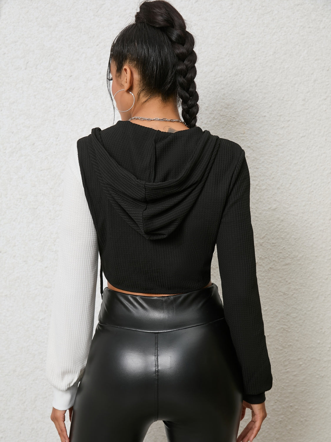 Rebel Two-Tone Crisscross Hoodie