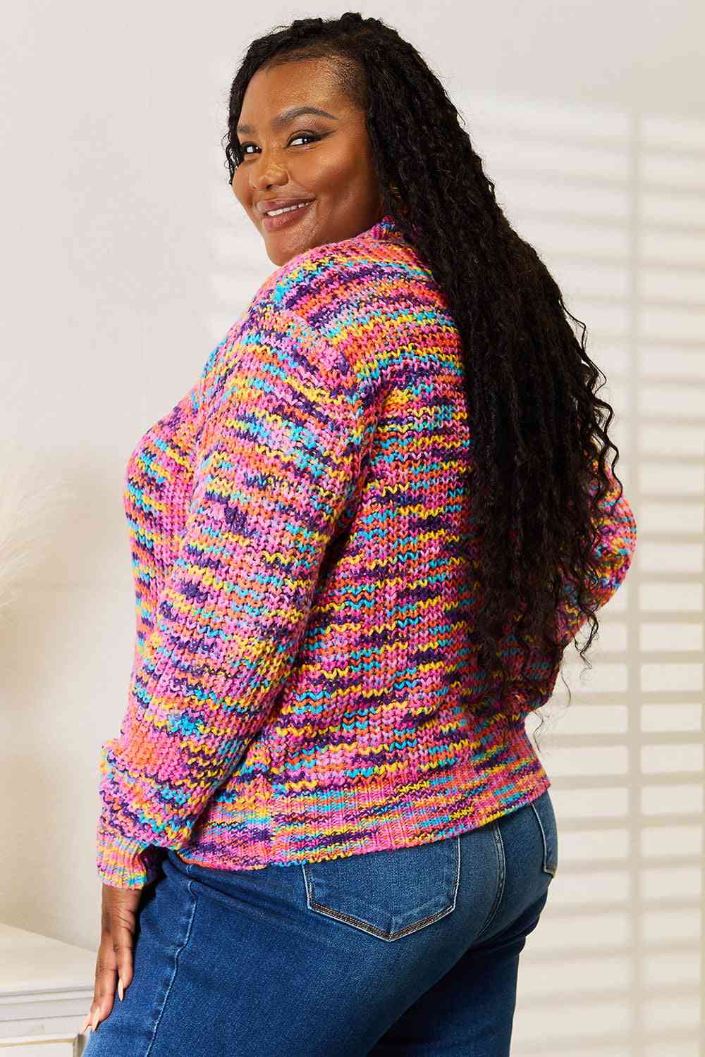 Colorful V-Neck Cardigan