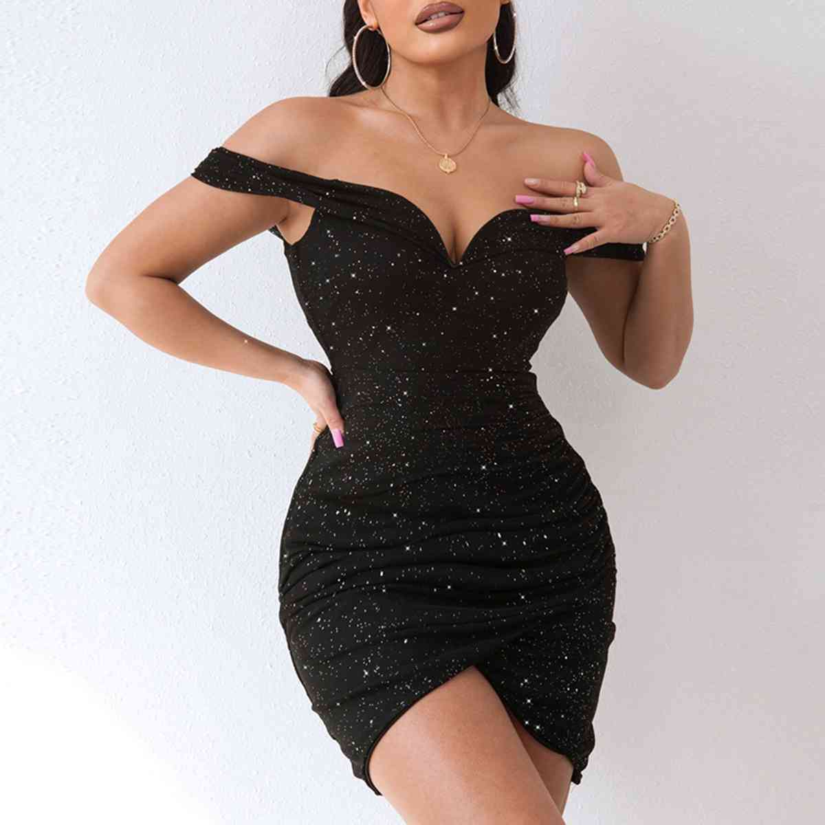 Estelle Sequin Off-Shoulder Mini Dress