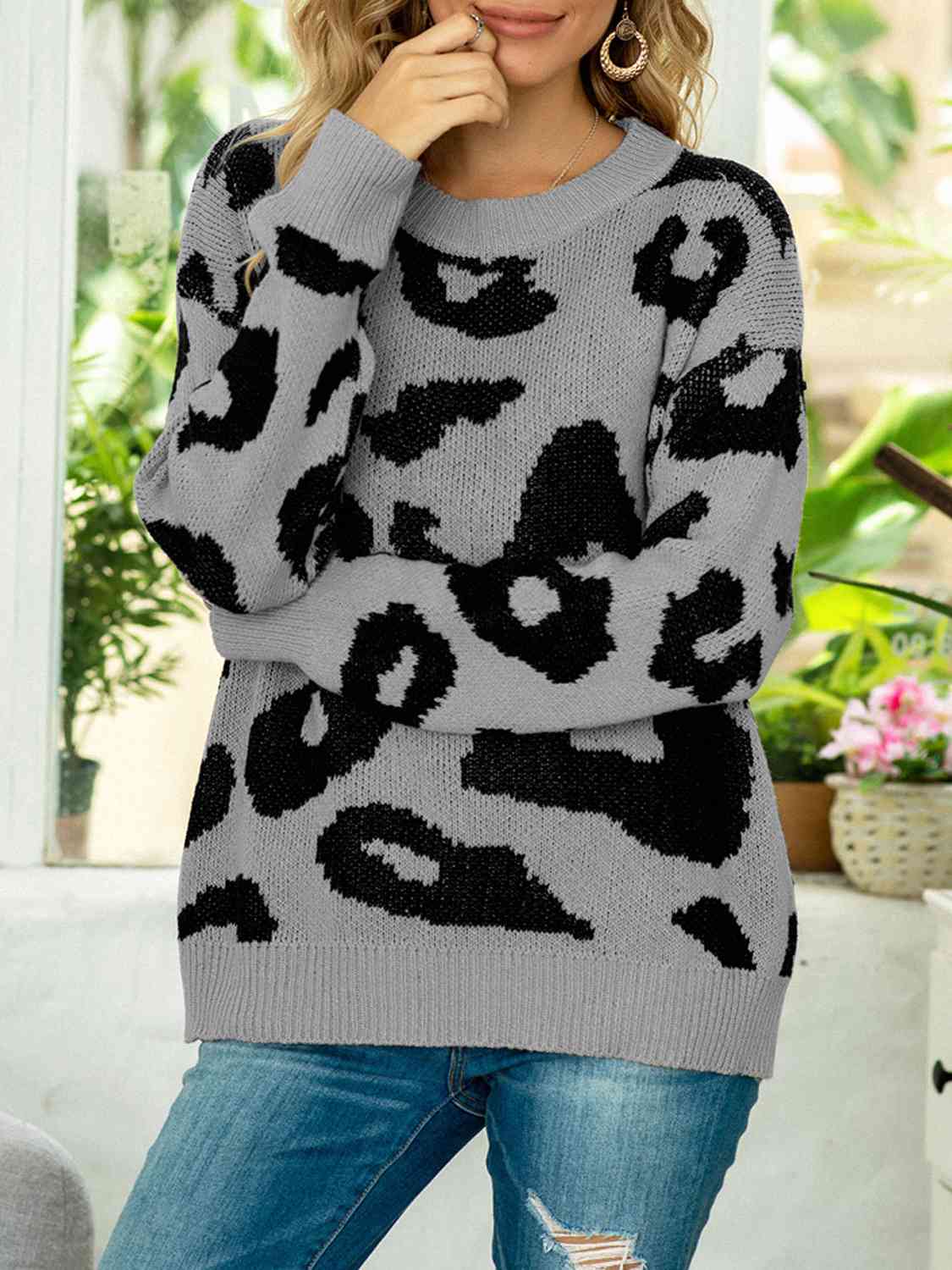 Savannah Leopard Pullover Sweater