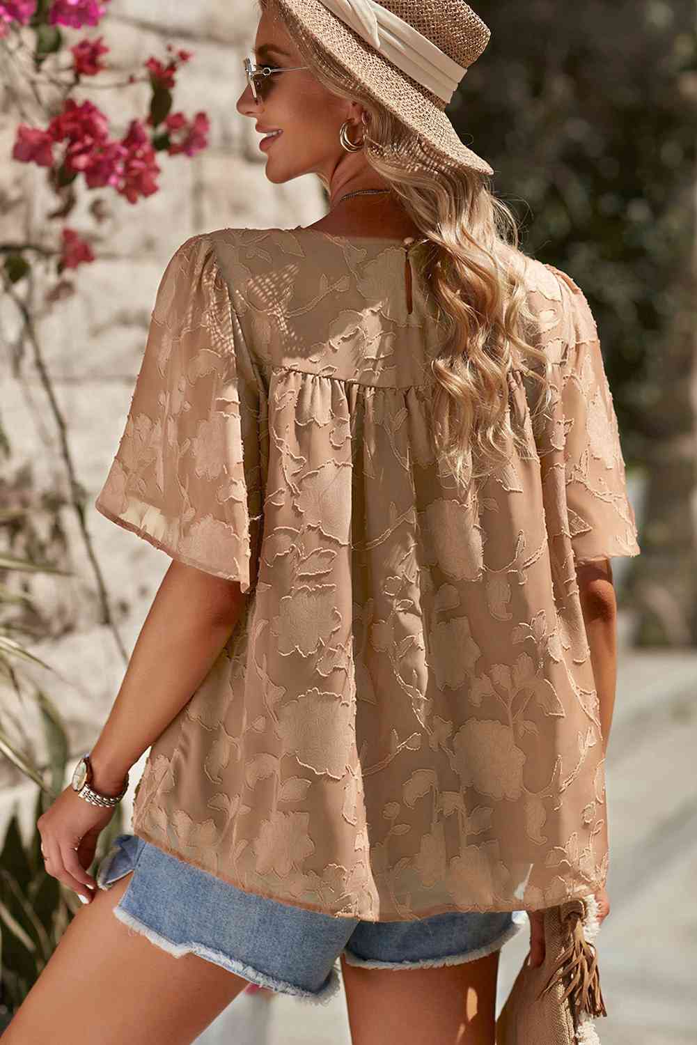 Vanessa Round Neck Puff Sleeve Blouse