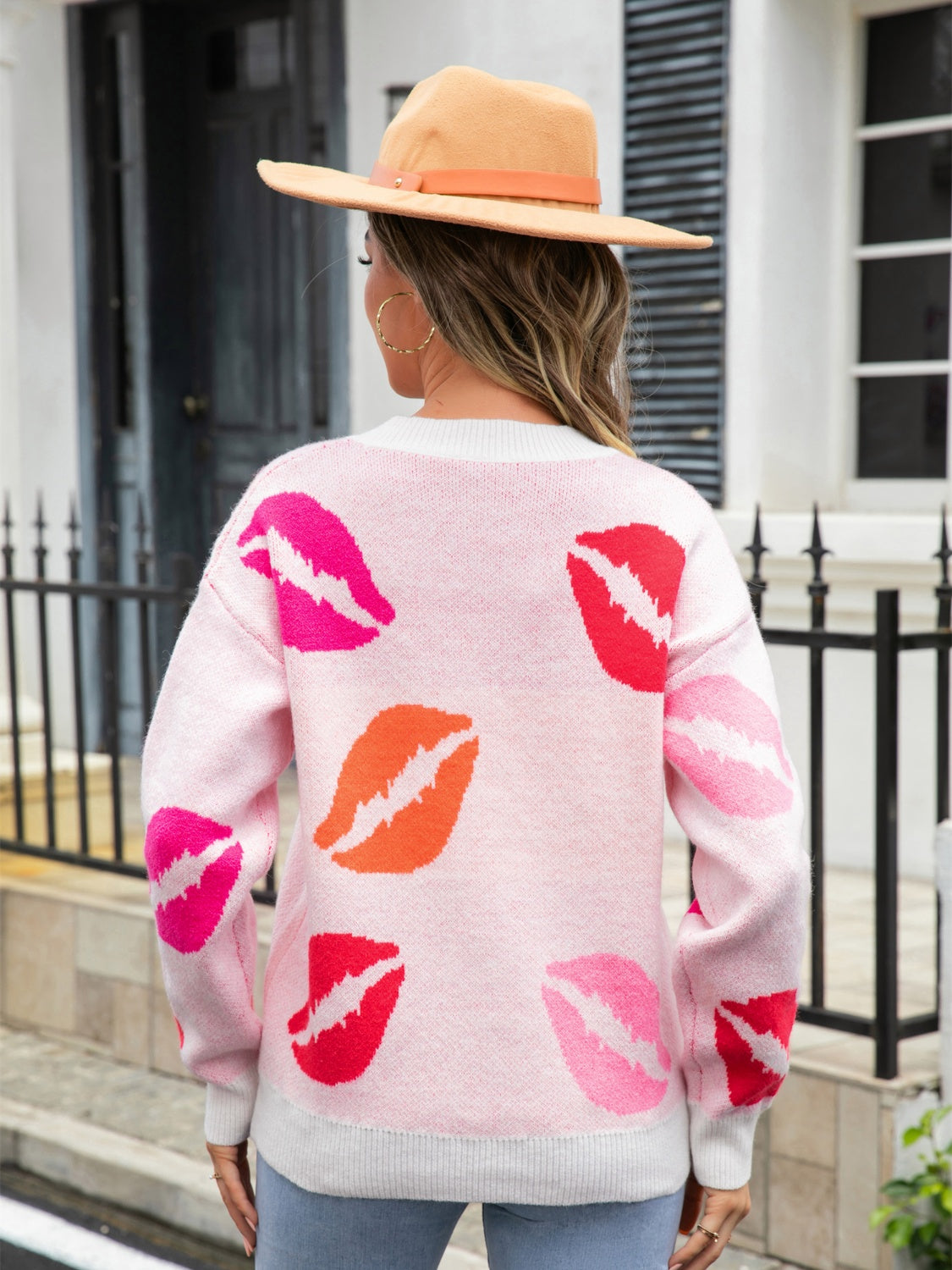 Read My Lips V-Neck Sweater