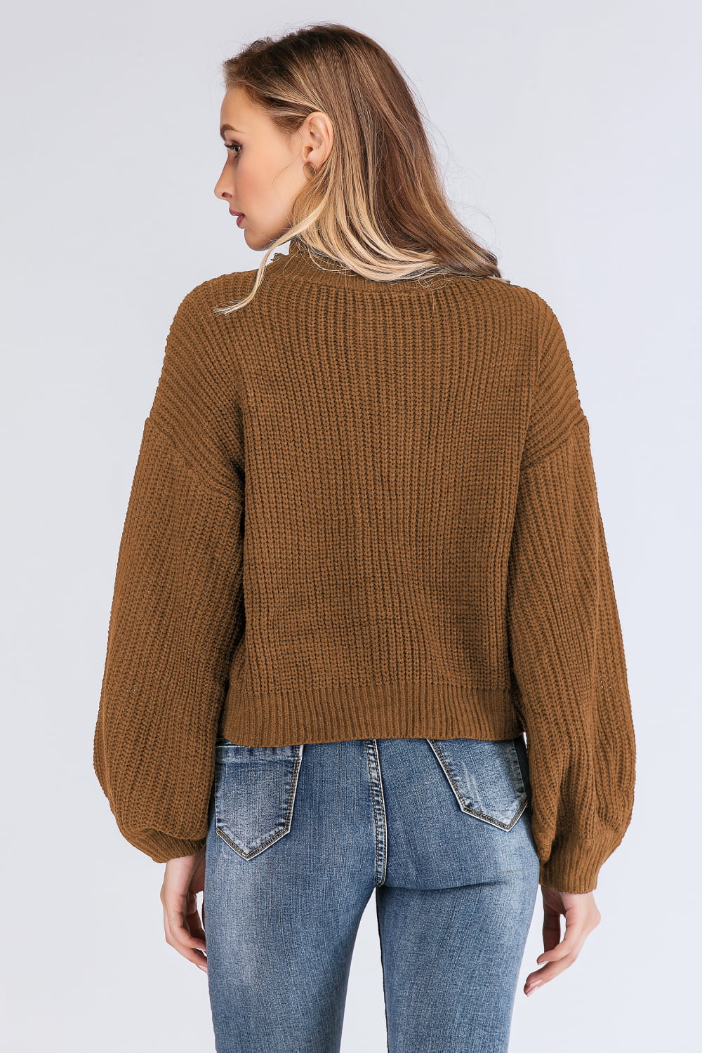Style Session Turtleneck Rib-Knit Sweater