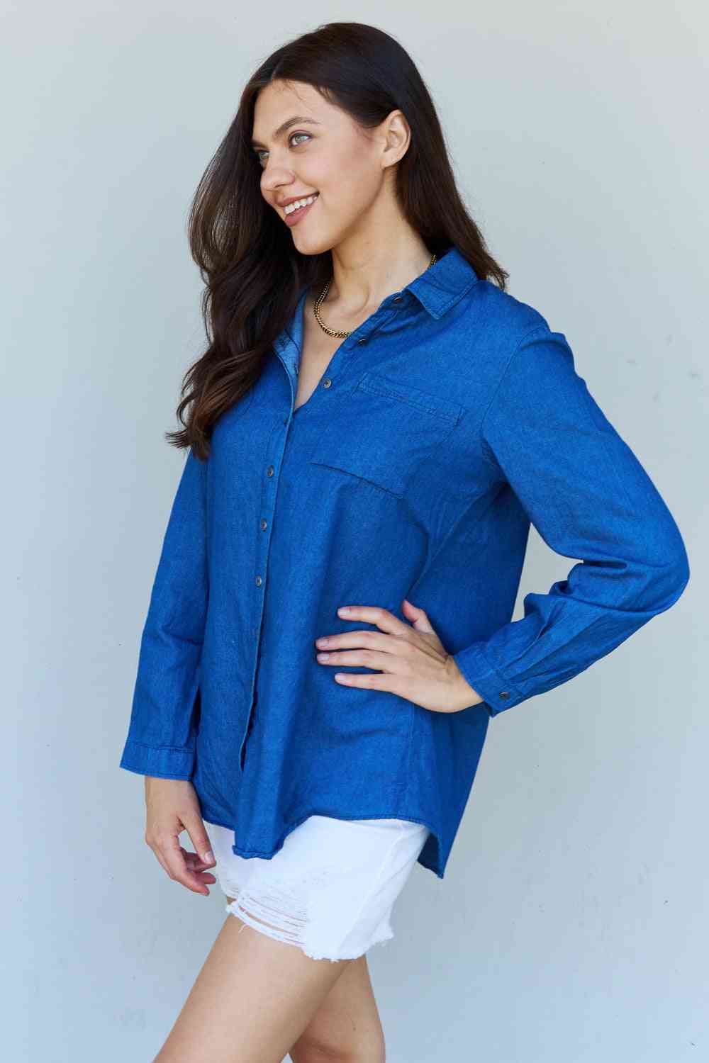 Blue Jean Baby Denim Button Down Shirt